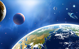 大气浩瀚星空背景素材