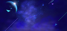 簡(jiǎn)約藍(lán)色星空背景素材