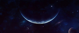 簡(jiǎn)約藍(lán)色星球背景