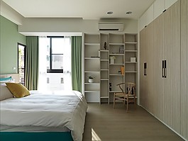 簡(jiǎn)約臥室書柜效果圖