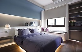 簡約臥室床鋪效果圖
