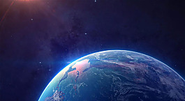 簡(jiǎn)約藍(lán)色星球背景素材