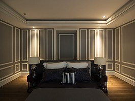 臥室深色調(diào)裝修效果圖