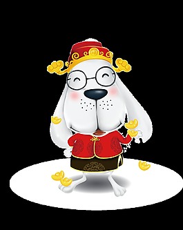 手繪可愛狗狗素材