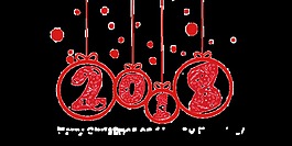 2018紅色可愛字體