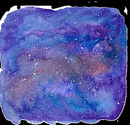 手繪星空透明素材