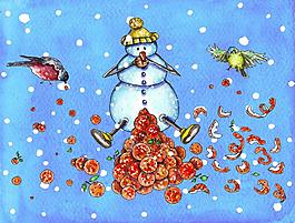 冬日圣誕節(jié)雪人素材