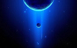 簡(jiǎn)約藍(lán)色星球背景素材