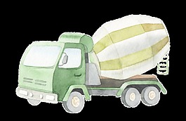 水泥車透明裝飾素材