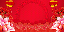 紅色喜慶古典風(fēng)背景