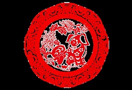 喜庆狗年剪纸窗花