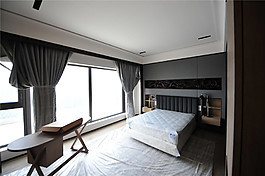 雅致中式風(fēng)格輕奢臥室紗窗效果圖