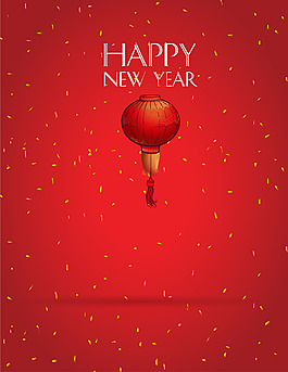 矢量中国风新年灯笼背景素材