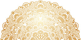 金色花紋線條元素