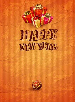 矢量復(fù)古圣誕節(jié)新年背景