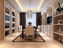 餐廳瓷磚簡約效果圖