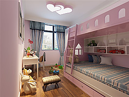 愛心燈臥室簡約效果圖