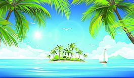 海邊度假矢量素材