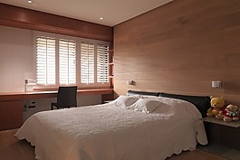 簡約室內(nèi)臥室大床效果圖