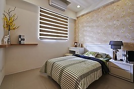 簡約室內(nèi)臥室大床效果圖