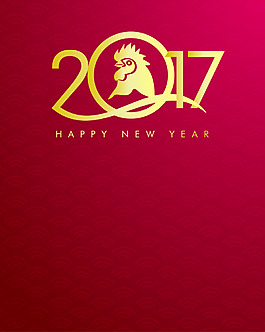 矢量2017年雞年背景素材