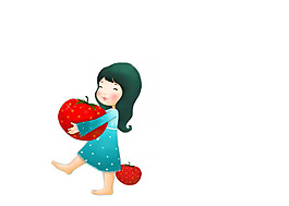 卡通女孩png元素素材