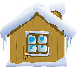 卡通雪屋png元素素材