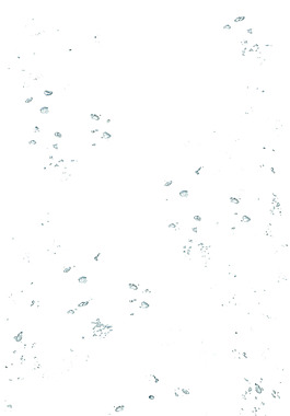 手绘水珠漂浮元素