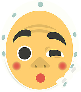 手繪幾何人臉元素