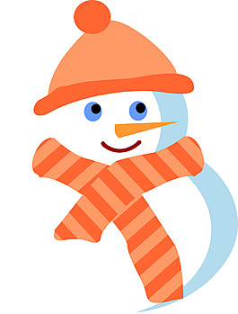 手繪卡通雪人元素