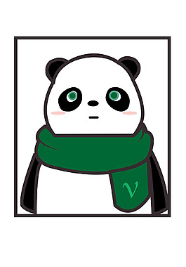 熊貓卡通插畫