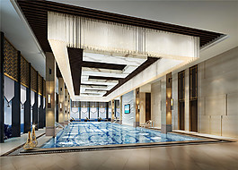 簡約游泳館裝修效果圖