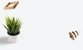 清新綠色植物banner背景素材