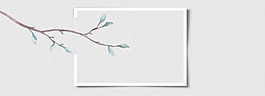簡(jiǎn)約樹(shù)枝banner背景素材