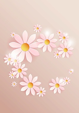 小清新花紋背景模版