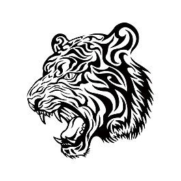 手繪線條獅子頭元素