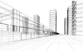 手繪素描城市元素