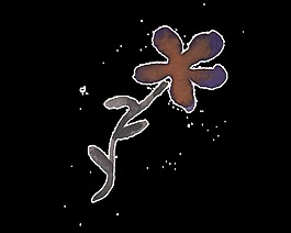 水彩手绘花朵透明素材