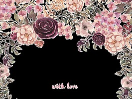 玫瑰花花卉手繪透明素材