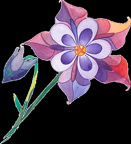彩色花卉矢量素材