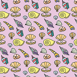 卡通貝殼填充背景