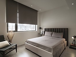 簡約臥室床鋪效果圖