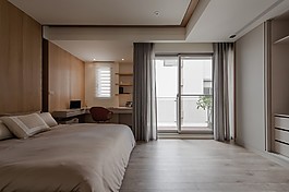 簡約臥室床鋪效果圖