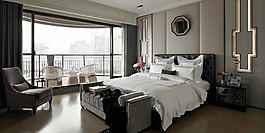 簡約臥室背景墻效果圖