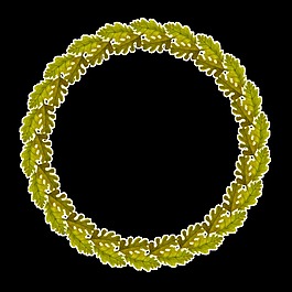 清新植物花環(huán)透明素材