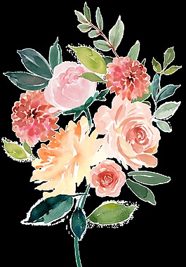 水彩花朵素材