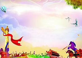 中国大气天安门青春背景