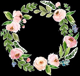 旋轉(zhuǎn)花環(huán)卡通透明素材