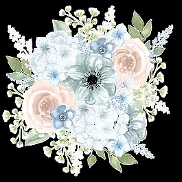 芬芳優(yōu)雅花卉卡通透明素材