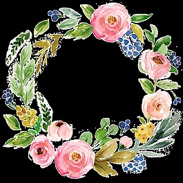 婚禮花環(huán)卡通透明素材